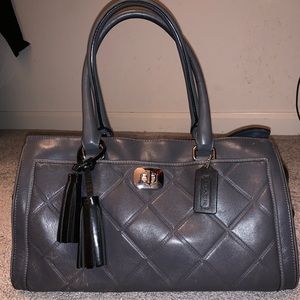 Gray Leather Coach purse